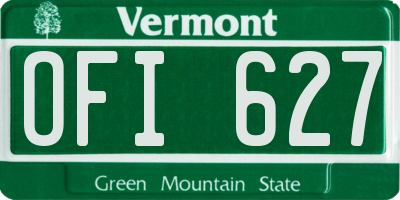 VT license plate OFI627