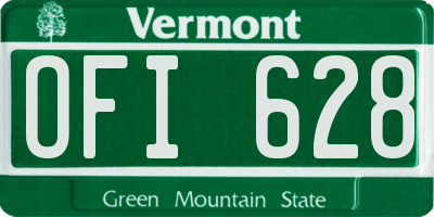 VT license plate OFI628