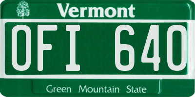 VT license plate OFI640