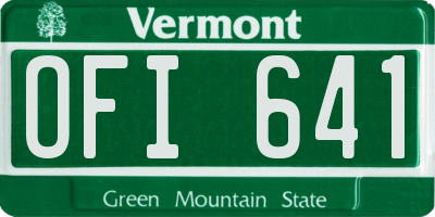 VT license plate OFI641