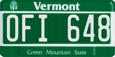VT license plate OFI648