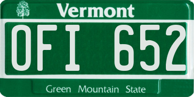 VT license plate OFI652