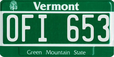 VT license plate OFI653