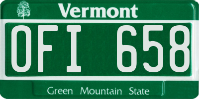 VT license plate OFI658