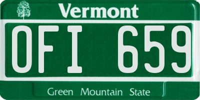 VT license plate OFI659
