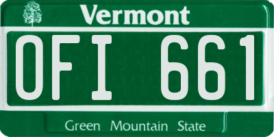 VT license plate OFI661