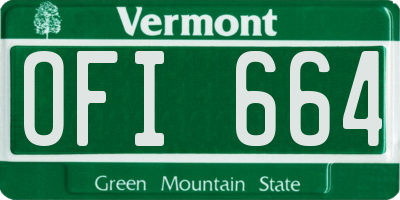 VT license plate OFI664