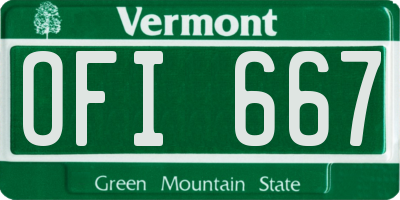 VT license plate OFI667