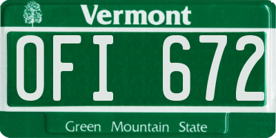 VT license plate OFI672