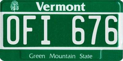 VT license plate OFI676
