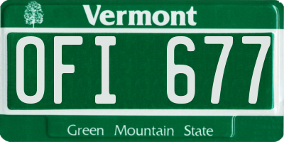 VT license plate OFI677