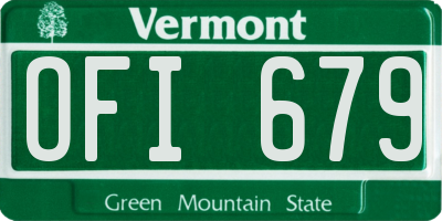 VT license plate OFI679