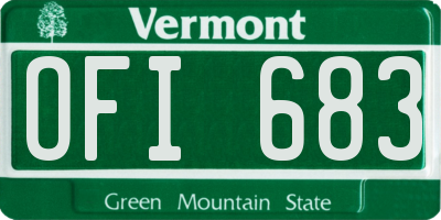 VT license plate OFI683