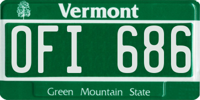VT license plate OFI686