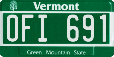 VT license plate OFI691