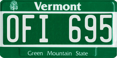 VT license plate OFI695
