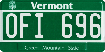 VT license plate OFI696