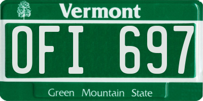 VT license plate OFI697