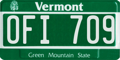 VT license plate OFI709