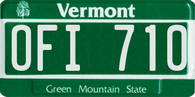 VT license plate OFI710