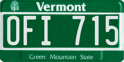 VT license plate OFI715