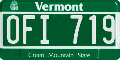 VT license plate OFI719