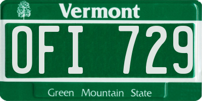 VT license plate OFI729