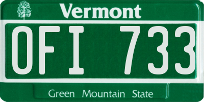 VT license plate OFI733