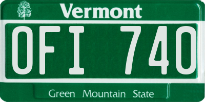 VT license plate OFI740
