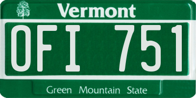 VT license plate OFI751