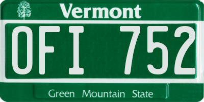 VT license plate OFI752