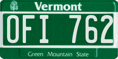 VT license plate OFI762