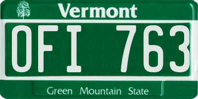 VT license plate OFI763