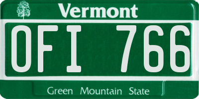 VT license plate OFI766