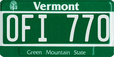 VT license plate OFI770