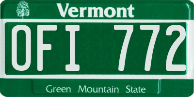 VT license plate OFI772