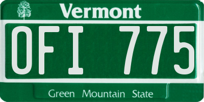 VT license plate OFI775
