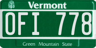 VT license plate OFI778