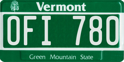VT license plate OFI780