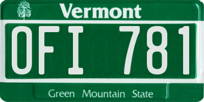 VT license plate OFI781