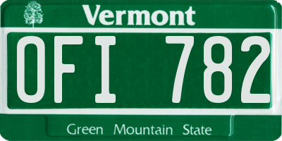 VT license plate OFI782