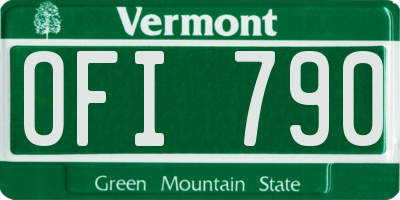 VT license plate OFI790