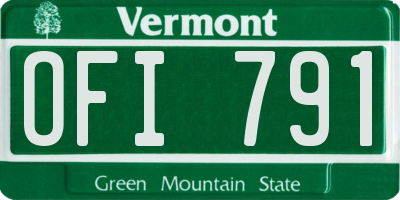 VT license plate OFI791