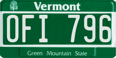 VT license plate OFI796
