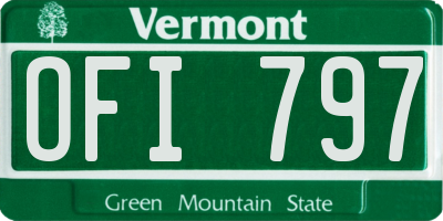 VT license plate OFI797