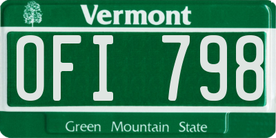 VT license plate OFI798