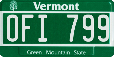 VT license plate OFI799