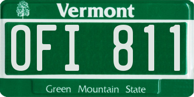 VT license plate OFI811
