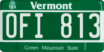 VT license plate OFI813