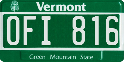 VT license plate OFI816